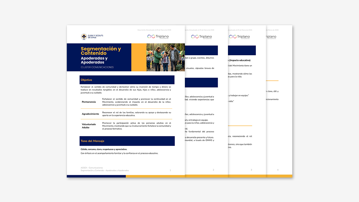 Plantilla del cluster comunicacional: Apoderadas y Apoderados