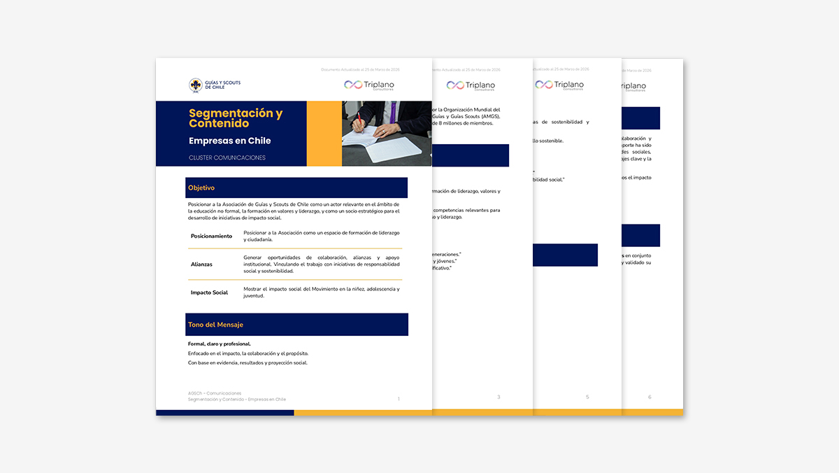 Plantilla del cluster comunicacional: Empresas en Chile