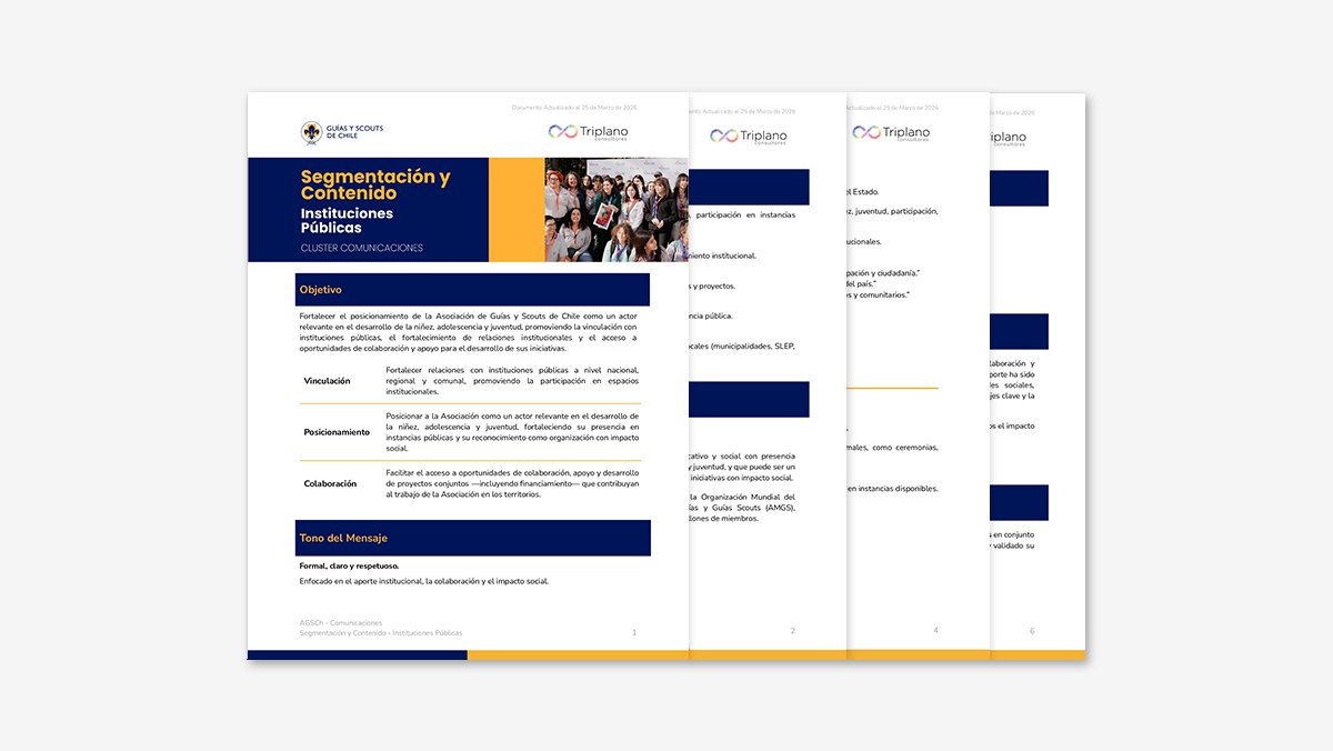 Plantilla del cluster comunicacional: Instituciones Públicas