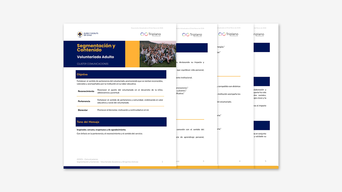 Plantilla del cluster comunicacional: Voluntariado