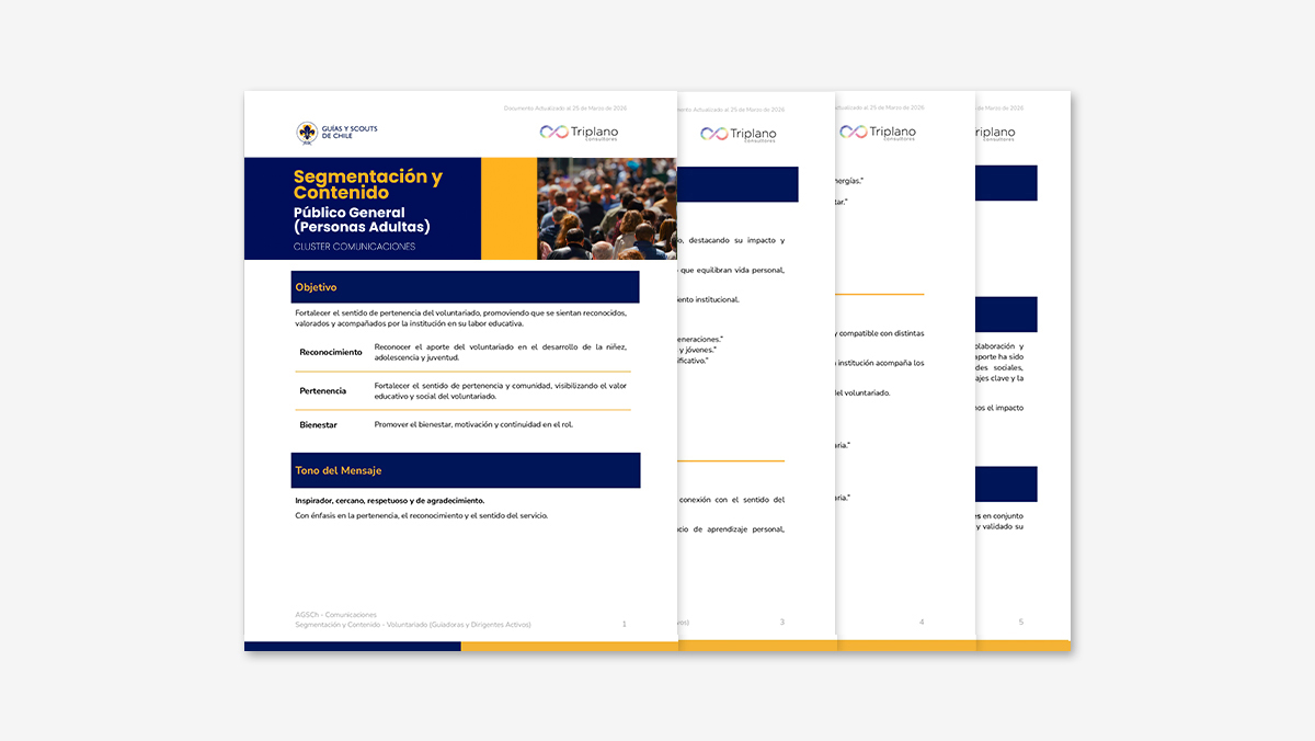 Plantilla del cluster comunicacional: Público General